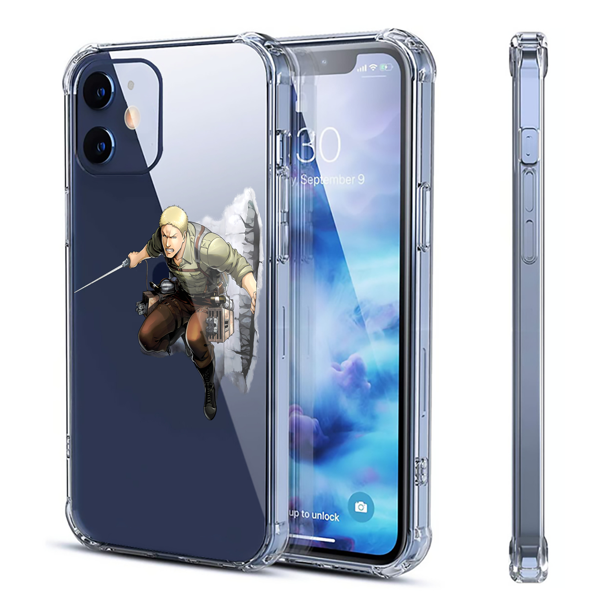 （画像用） 進撃の巨人 ライナー・ブラウン Attack on Titan Reiner Braun 【iPhone 12シリーズ対応】透明スマホケース（クリアソフトケース）
